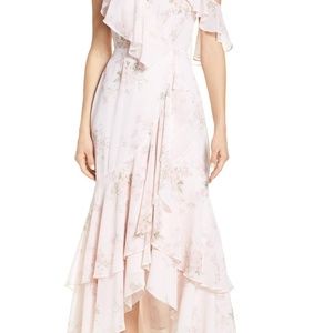 Wayf Elanor Ruffle Faux Wrap Maxi Dress